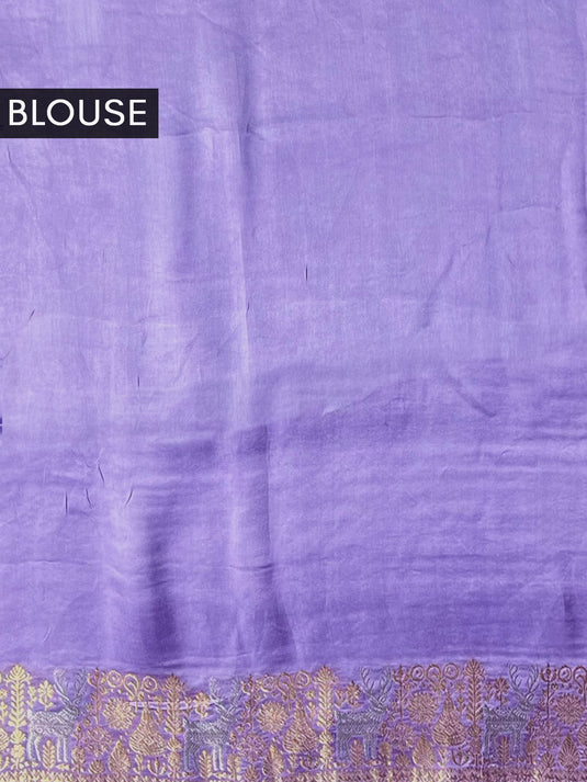 Purple Satin Silk Zari Woven Saree