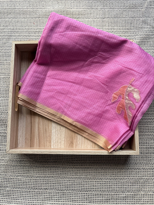 Pink Kota Applique Saree