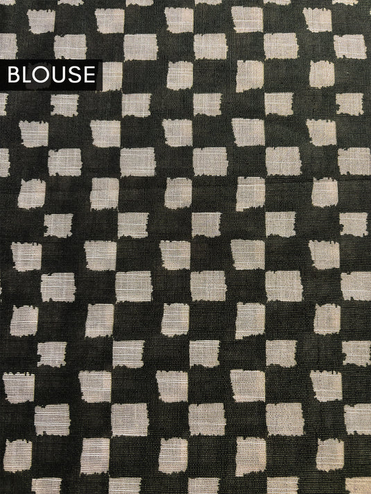 Beige Linen Printed Saree