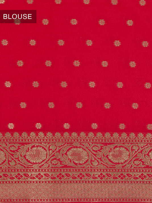 White Zari Weaving Semi Georgette saree