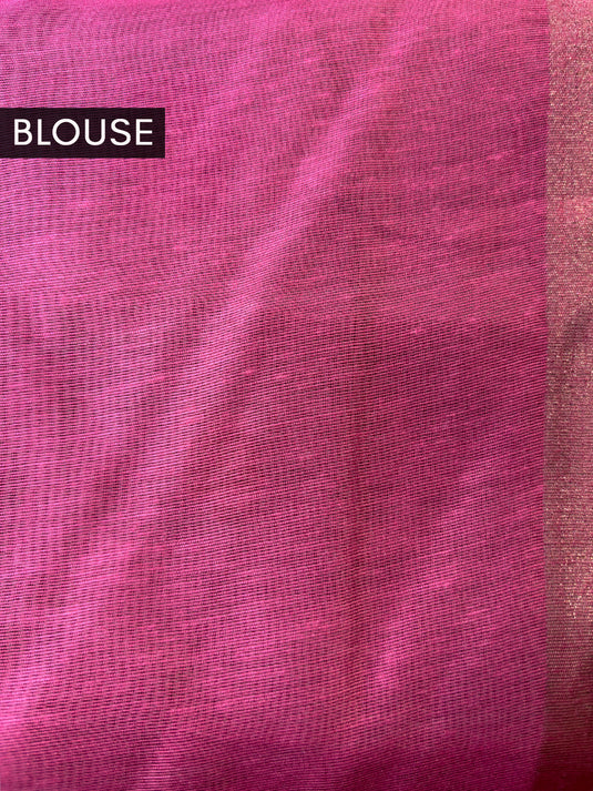 Off White Cotton Printed Saree