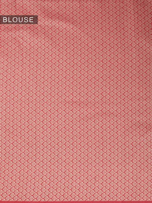 Red Resham Weave Banarasi Cotton Saree