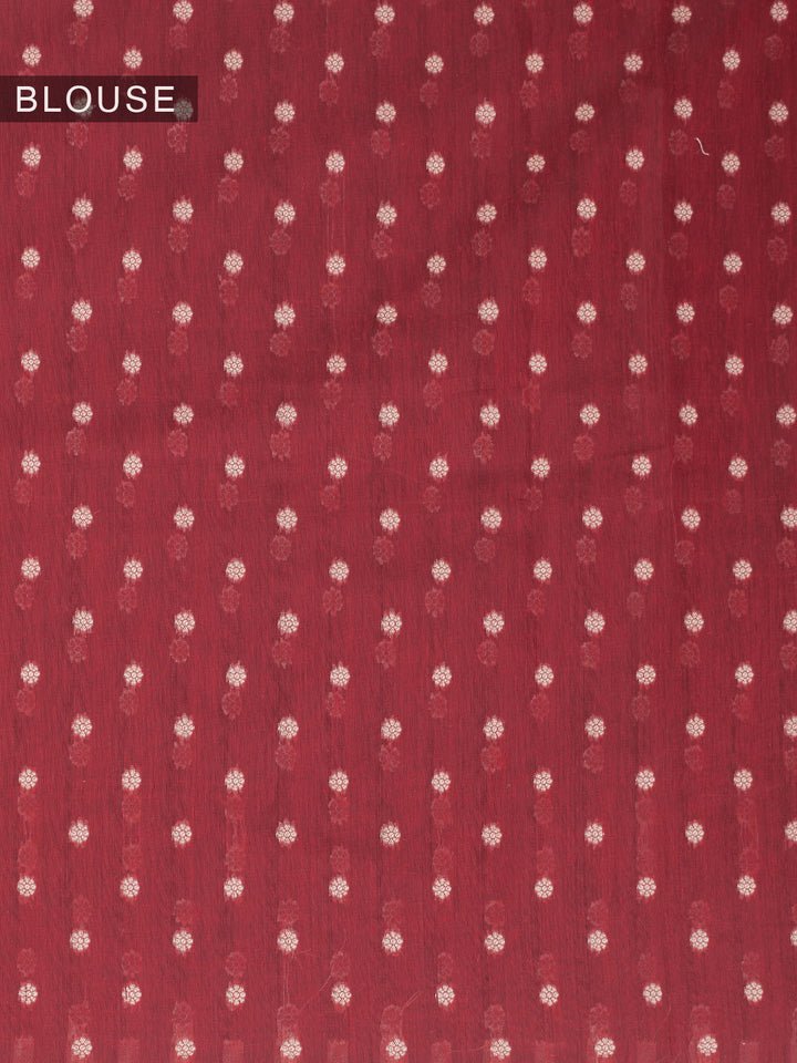 Brown Resham Weave Mulmul Cotton Saree