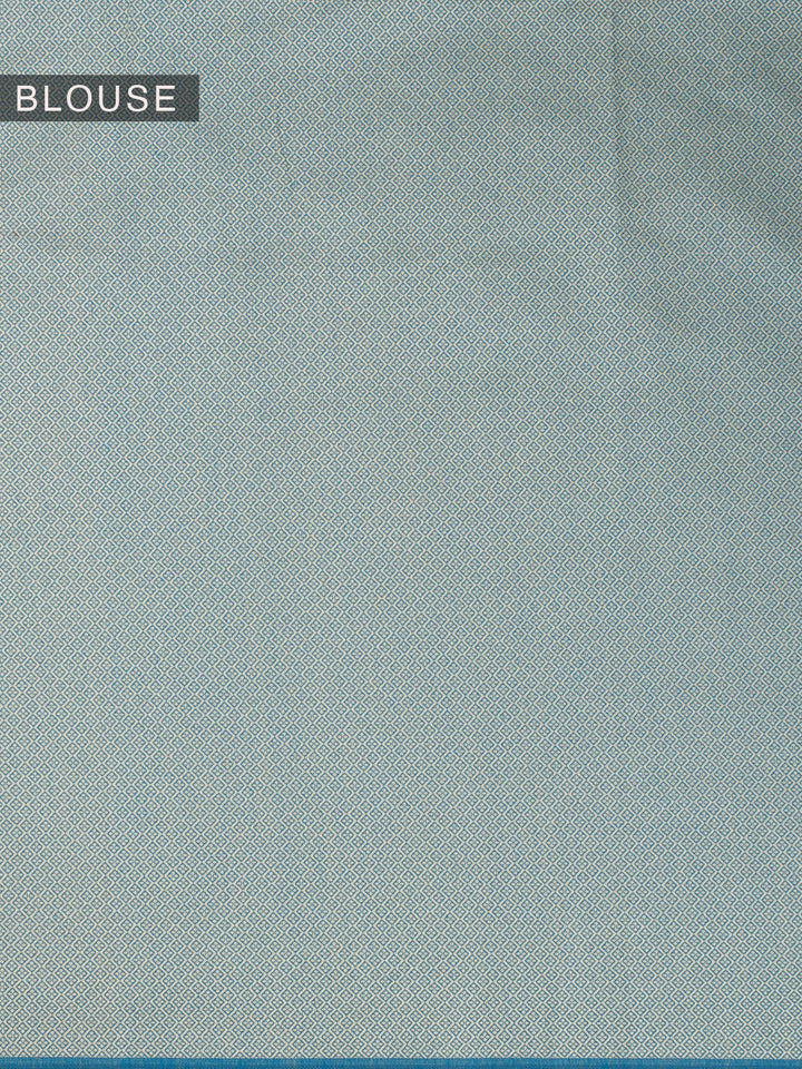 Blue Resham Weave Mulmul Cotton Saree