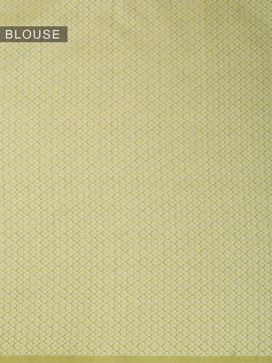 Green Resham Weave Banarasi Cotton Saree