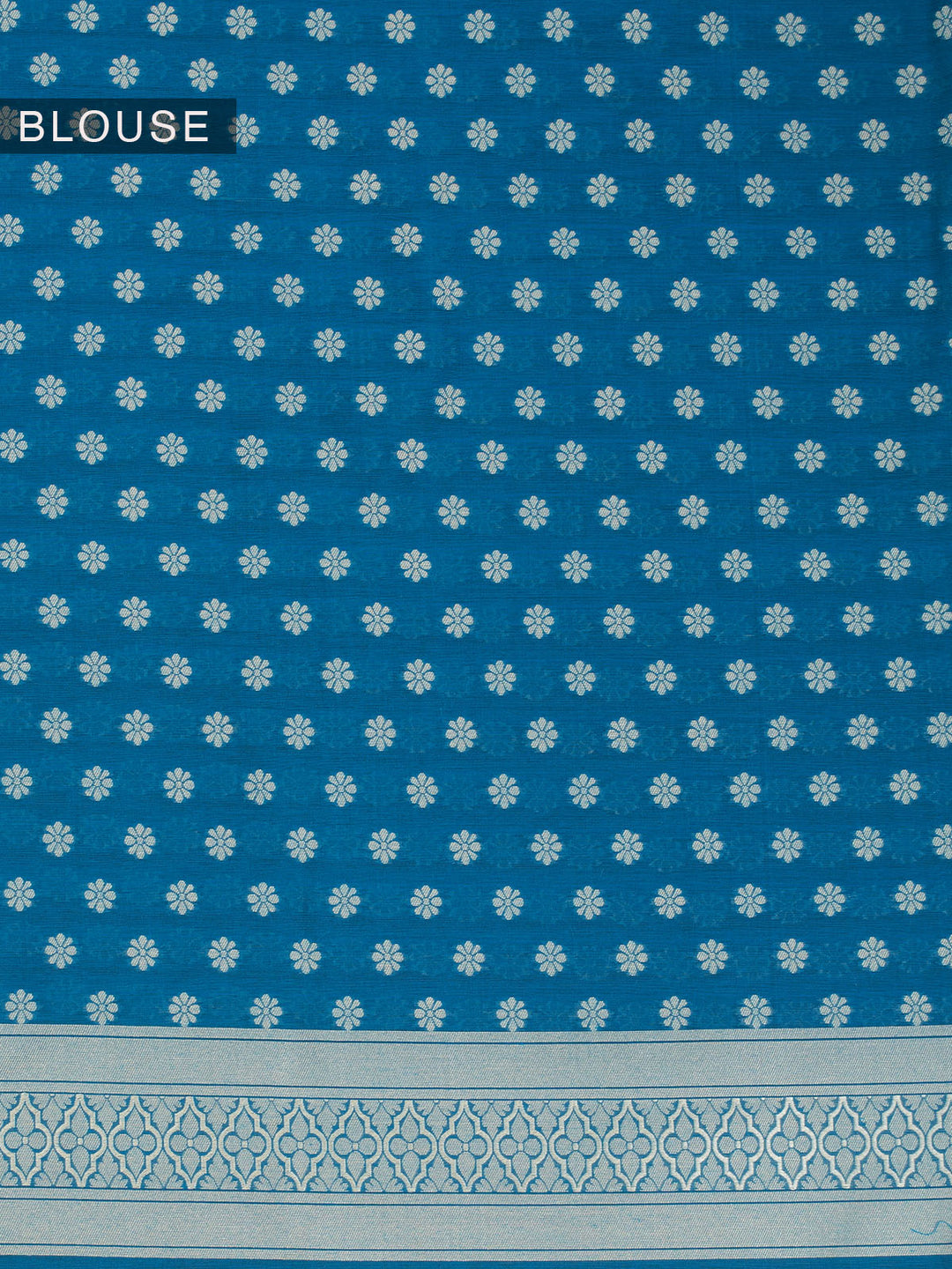 Blue Resham Weave Mulmul Cotton Saree_6