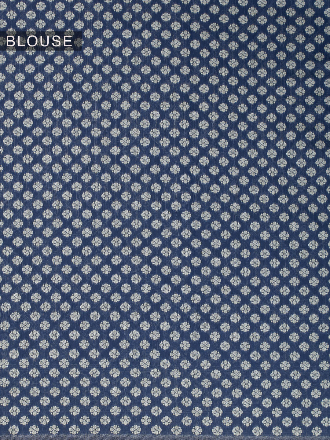 Blue Resham Weave Mulmul Cotton Saree_6