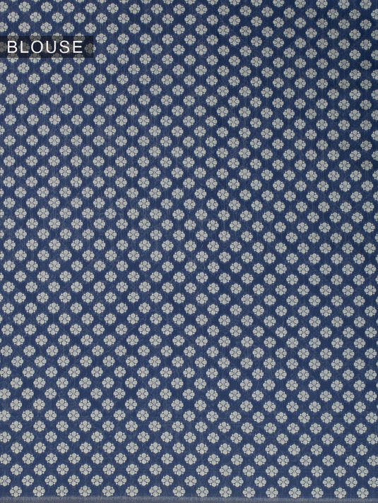 Blue Resham Weave Banarasi Cotton Saree