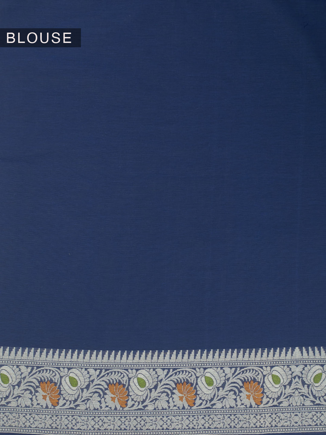 Blue Resham Weave Mulmul Cotton Saree_6