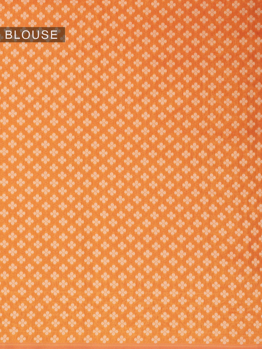 Orange Resham Weave Mulmul Cotton Saree_7