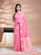 Pink Resham Weave Banarasi Cotton Saree