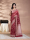 Brown Resham Weave Banarasi Cotton Saree