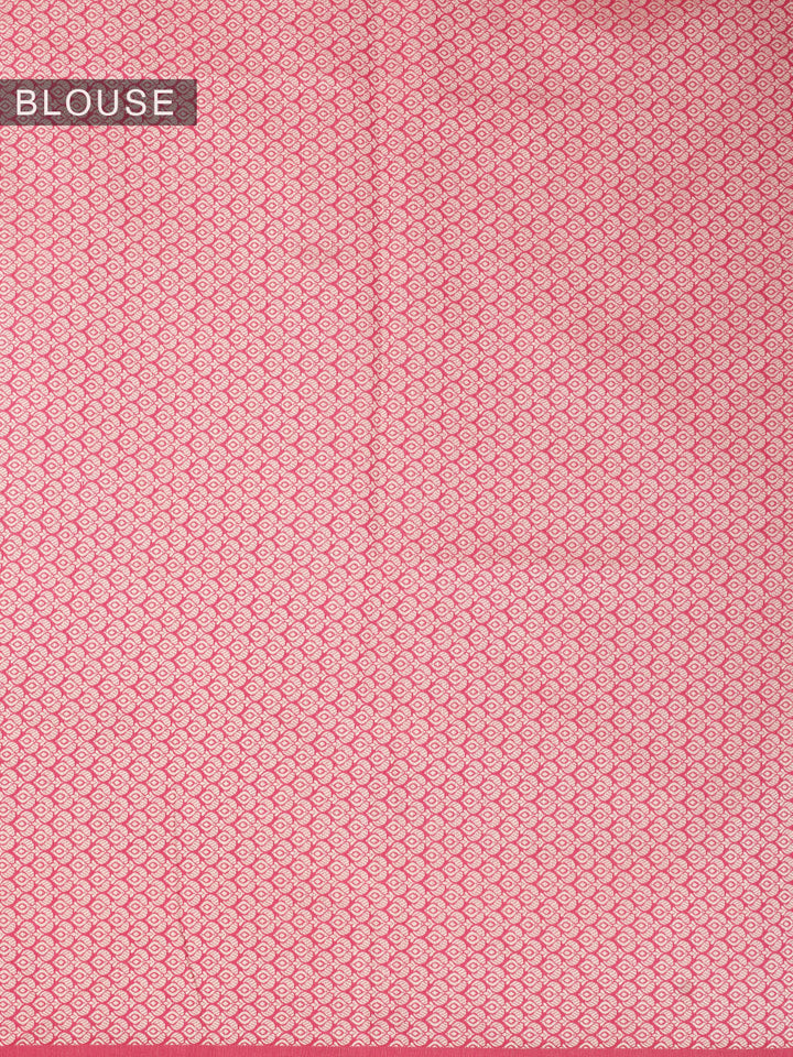 Rani Pink Resham Weave Mulmul Cotton Saree