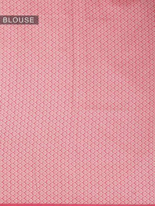 Rani Pink Resham Weave Banarasi Cotton Saree
