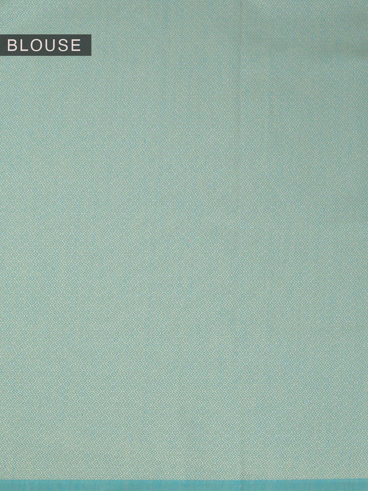 Firozi Resham Weave Mulmul Cotton Saree