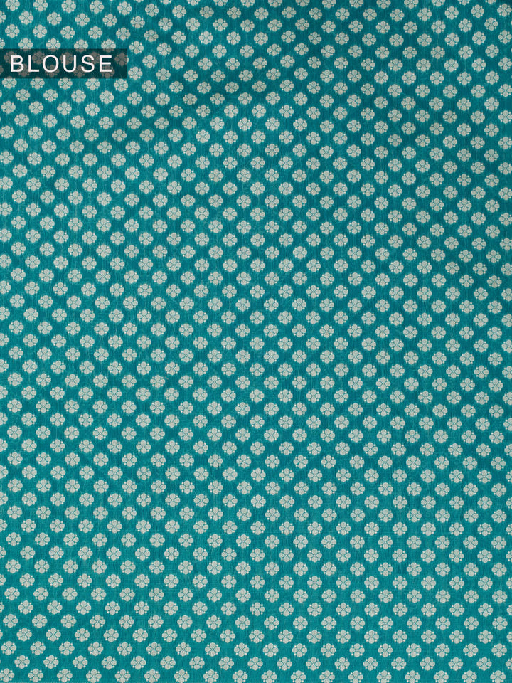 Green Resham Weave Mulmul Cotton Saree