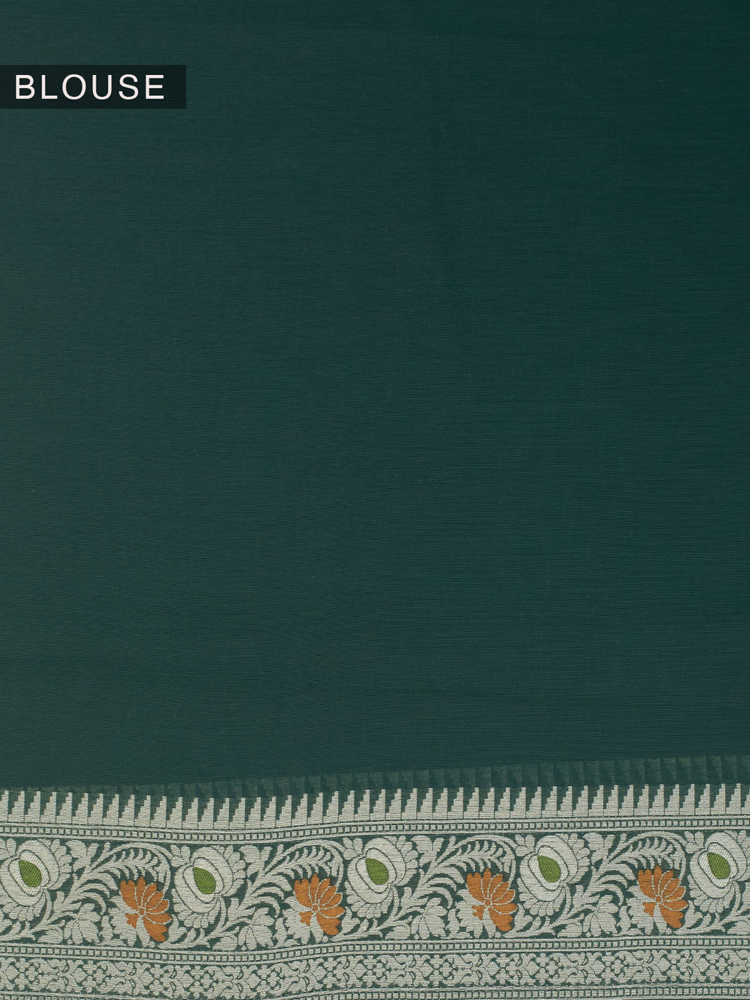 Green Resham Weave Mulmul Cotton Saree_6