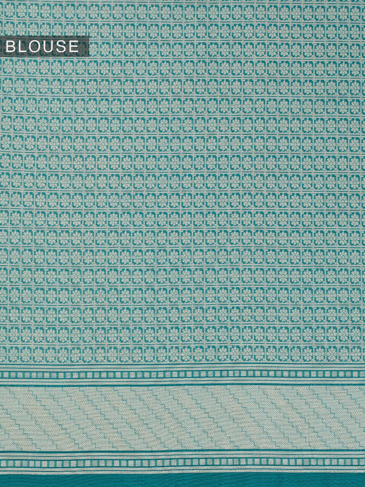 Green Resham Weave Mulmul Cotton Saree