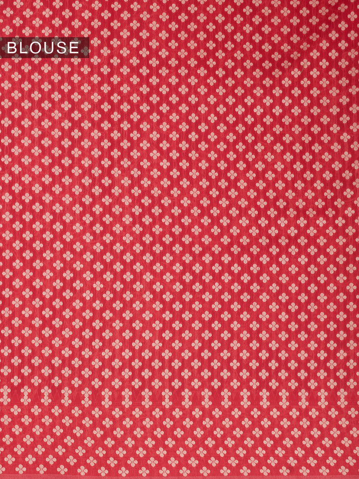 Red Resham Weave Mulmul Cotton Saree