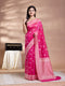Rani Pink Resham Weave Banarasi Cotton Saree