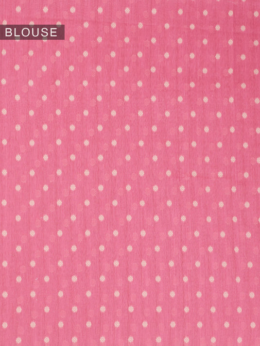 Pink Resham Weave Banarasi Cotton Saree