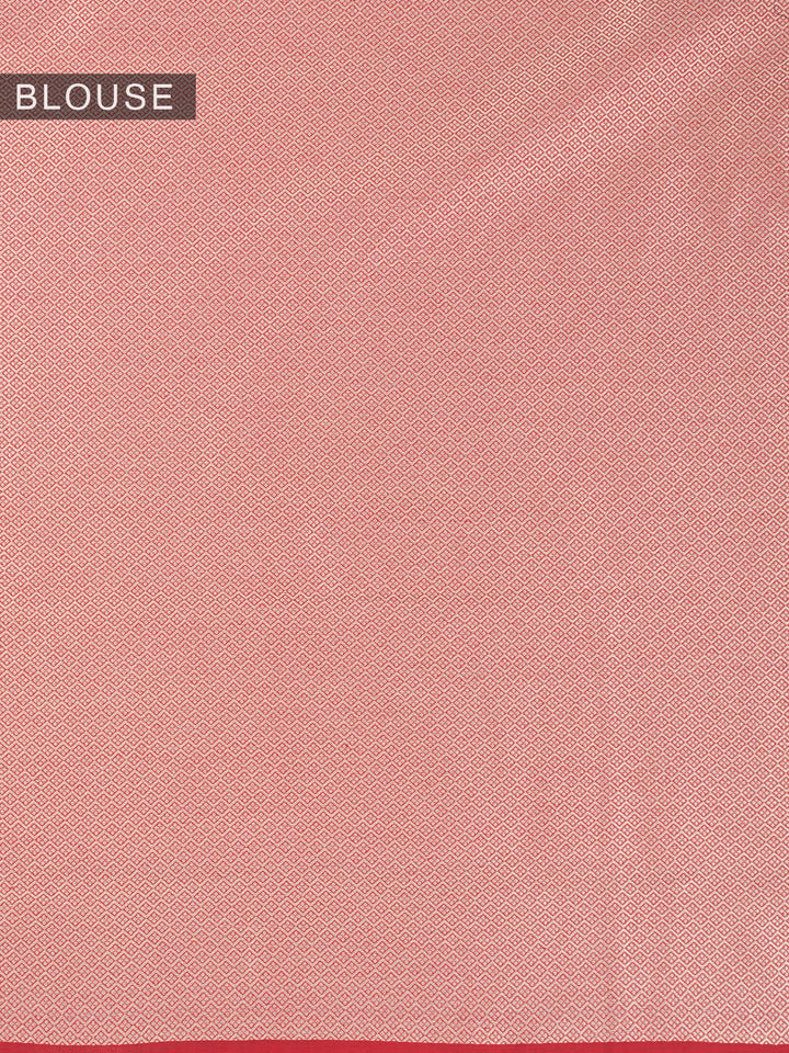 Red Resham Weave Mulmul Cotton Saree