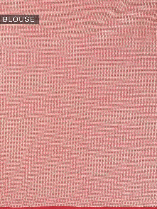 Red Resham Weave Banarasi Cotton Saree