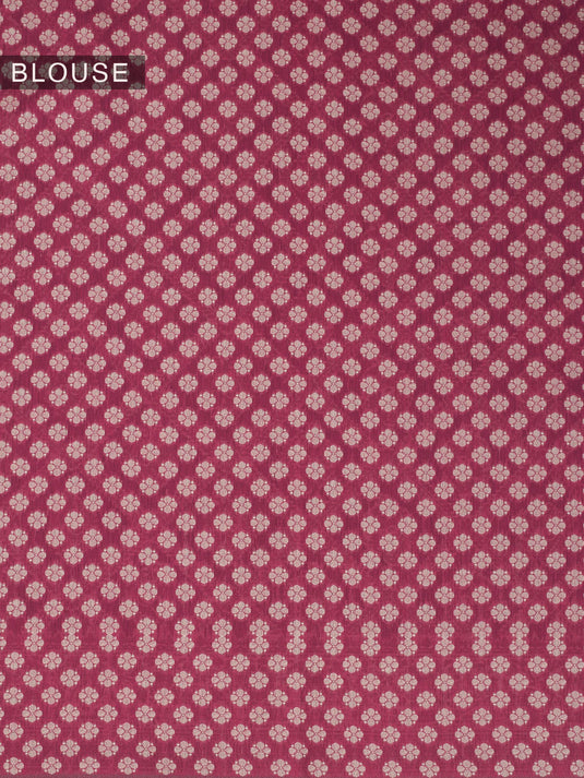 Magenta Resham Weave Mulmul Cotton Saree