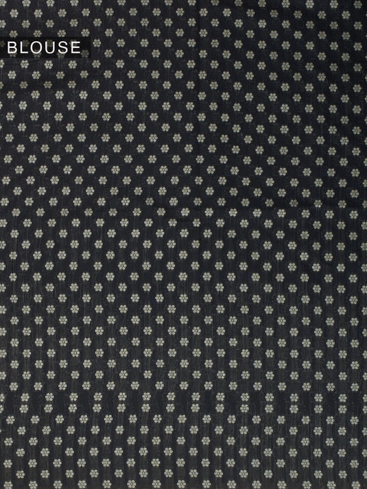 Black Resham Weave Banarasi Cotton Saree