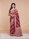 Maroon Resham Weave Banarasi Cotton Saree