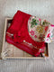 Red Dola Silk Patchwork Saree