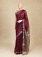 Red Tussar Printed Saree