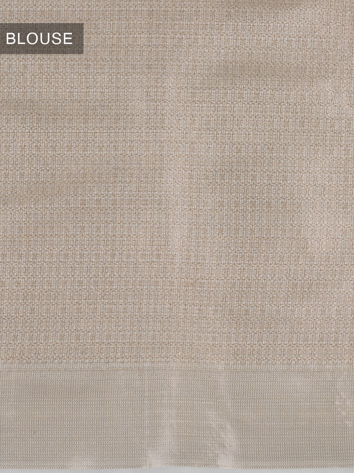 Beige Kota Tissue Zari Woven Saree