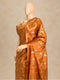 Orange Tissue Silk Zari Woven Saree