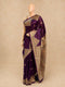 Purple Tussar Printed Saree
