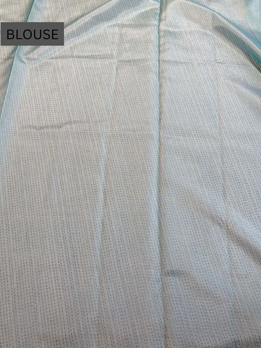 Blue Kota Silk Thread Work Saree