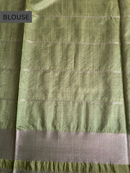 Green Tussar Silk Saree