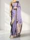 Purple Satin Silk Zari Woven Saree