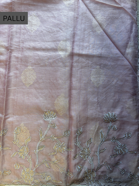 Pink Kota Applique Saree