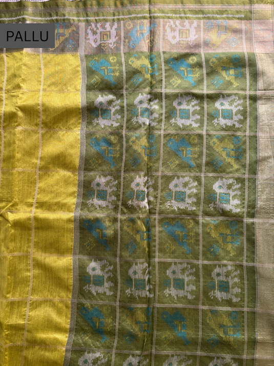 Green Tussar Silk Saree