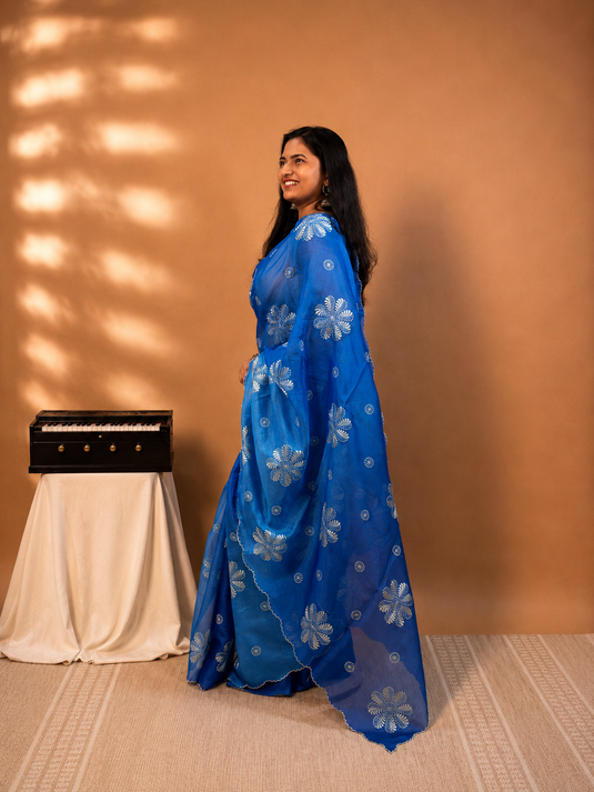 Blue Kota Silk Ombre Silk
