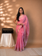 Pink Mul Chanderi Zari Weaving Saree