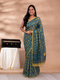Blue Cotton Printed Saree