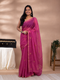 Pink Linen Embroidered Saree