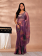 Purple Satin Tissue Embroidered Saree