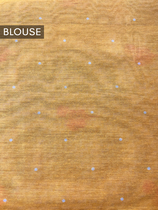 Yellow Cotton Printed Saree