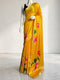 Yellow Printed Cerpe Saree