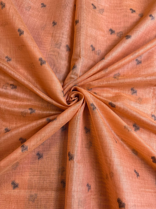 Orange Chanderi Warli Saree