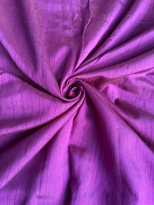Purple Tussar Embroidered Saree