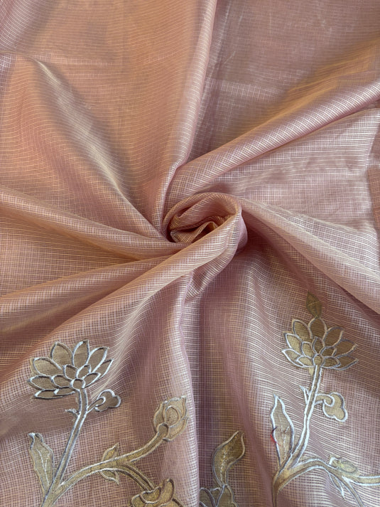 Pink Kota Applique Saree